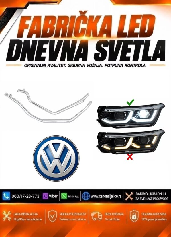 LED DNEVNO SVETLO FABRICKI MODEL U FARU VW TIGUAN 22-25 MATRIX
