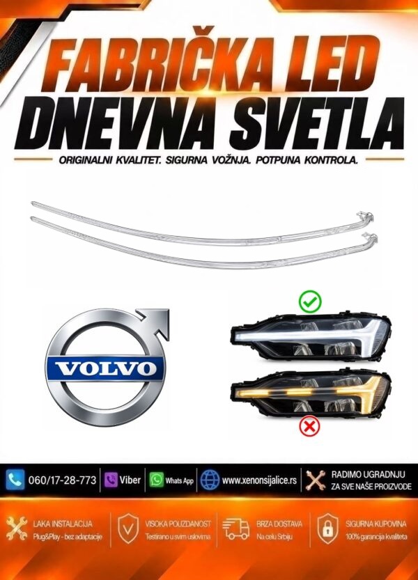 LED DNEVNO SVETLO FABRICKI MODEL U FARU VOLVO XC60 17-24