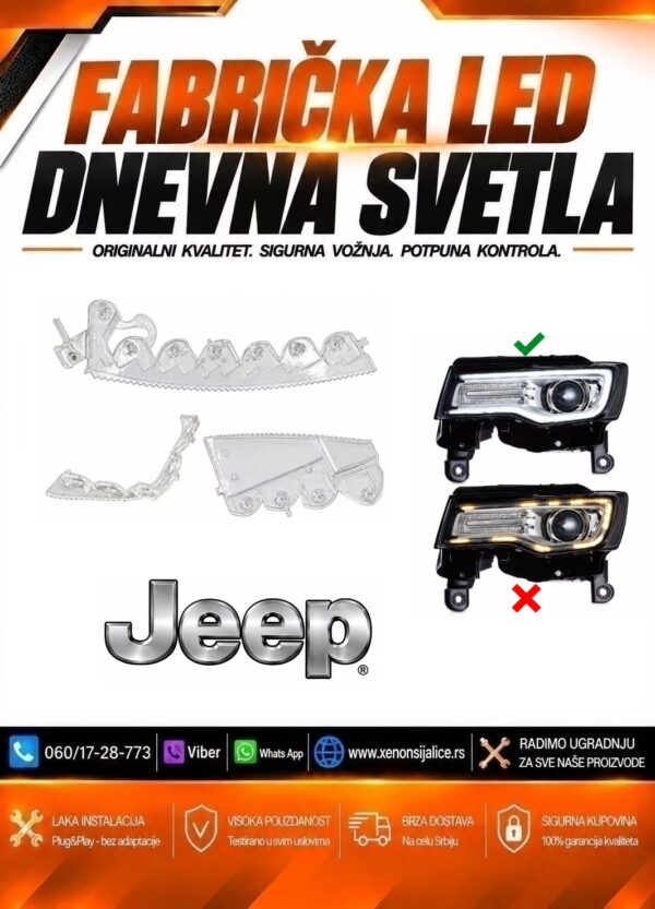LED DNEVNO SVETLO FABRICKI MODEL U FARU JEEP GRAND CHEROKEE 14-21